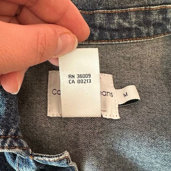 Vintage Calvin Klein Jeans Denim Jean Jacket Size M Wardrobe Staple Casual - Picture 5 of 11